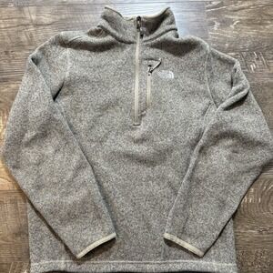 North Face Quarterzip Pullover,‎ Oatmeal, Men's Size S Outdoor Hiking